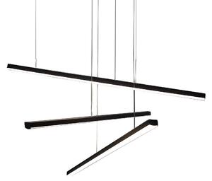 Lampadario a LED TRIO nero 36 W, bianco caldo, 2200 lm, metallo, dimensioni: 150 x 100 x 3,6 cm, IP20, Maxlight