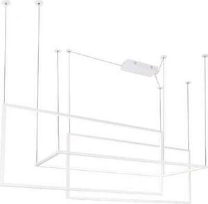 Lampadario a LED GEOMETRIC bianco 72 W, bianco caldo 6400 lm, metallo, dimensioni: 180 x 20 x 20 cm, IP20, Maxlight