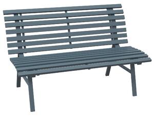 VidaXL Panca Da Giardino In WPC E Acciaio – 116 Cm, Colore Nero, Resistente E Stabile Per Esterno