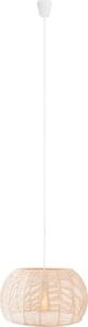 Lampada a sospensione PRASLIN bianco crema 1xE27x15W in tessuto, dimensioni: 165x39x39 cm, IP20, Maxlight