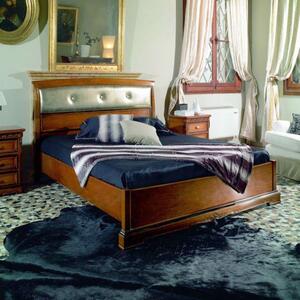Letto matrimoniale imbottito legno classico veneziano 175x215