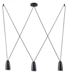 Lampada a sospensione SISTEMA nera 3xG9x40W in metallo, dimensioni: 120x80x12 cm, IP20, Maxlight