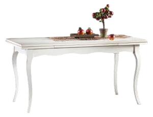 Tavolo classico allungabile legno bianco 100x70 120x80 140x80 160x85