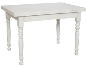 Tavolo allungabile legno bianco anticato gamba tornita 100x70 120x80 140x80 160x85