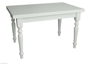 Tavolo allungabile legno bianco gamba tornita 100x70 120x80 140x80 160x85