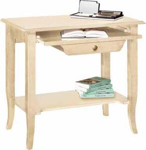 Scrivania 1 cassetto estraibile legno avorio anticato shabby 85x49x79