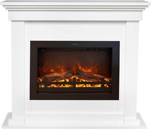 Caminetto elettrico Xaralyn - Flex EFL-HLW - legno bianco - 1500 Watt di riscaldamento - con telecomando - caminetto da incasso incluso - caminetto decorativo