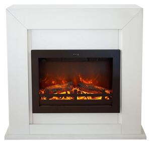 Caminetto elettrico Xaralyn - Adra EFL-MDW - legno bianco - 1500 Watt di riscaldamento - con telecomando - caminetto da incasso incluso - caminetto decorativo
