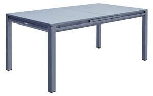 Tavolo da giardino allungabile Odyssea NATERIAL in alluminio con piano in vetro grigio / argento per 10 persone 180/240x100cm