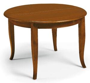 Tavolo rotondo classico allungabile legno tinta noce 100x100x78