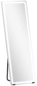 HOMCOM Specchio da Terra a Figura Intera con Luci 150x50 cm Senza Cornice 3 Temperature di Colore Luminosità Regolabile Trasparente | Aosom Italy