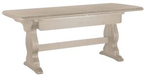 Tavolo fratino allungabile in legno pino bianco anticato 180x90x80
