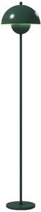 Lampada da Terra con Paralume Semicircolare Ø30x155 cm Interruttore a Pedale in Acciaio Verde