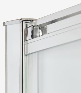 Porta doccia pieghevole Namara 80 cm, H 195 cm in vetro, spessore 8 mm trasparente silver