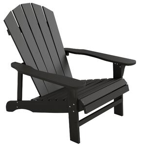Outsunny Sedia Adirondack resistente alle intemperie Sedia Adirondack in legno per esterno sedia da giardino con schienale alto braccioli | Aosom Italy