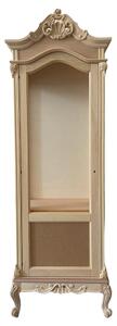 Vetrina 1 anta classica barocco legno grezzo 72x46x214