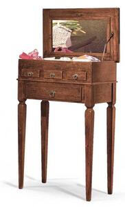 Porta gioie classico legno 4 cassetti tinta noce 58x36x90 (969)