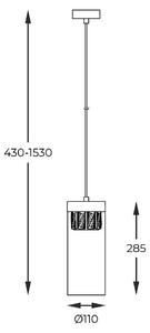 GEM P0389-01D-0FD2 Lampada a sospensione della linea Zuma