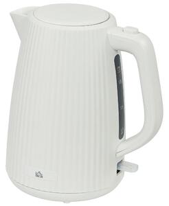 HOMCOM Bollitore Elettrico 1,7L 2025W con Filtro Anticalcare Rimovibile Spegnimento Automatico Base Girevole 360° Crema | Aosom Italy