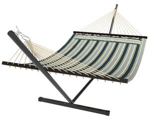Outsunny Amaca con supporto 353 cm, amaca con struttura in acciaio con cuscino rimovibile e stecche di separazione, verde | Aosom Italy