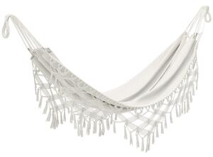 Outsunny Amaca da Esterno in Stile Bohème, Amaca da Giardino Sospesa con Frange e Sacca da Trasporto extra large 288 x 150 cm, Beige | Aosom Italy