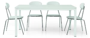 Tavolo moderno allungabile bianco frassino 140x90x76h (604)