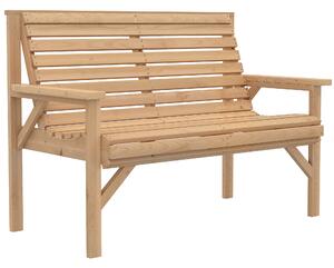 Outsunny Panchina da giardino 2 posti in legno, panca a doghe con braccioli e schienale, mobili da esterno per balcone, terrazza, giardino | Aosom Italy