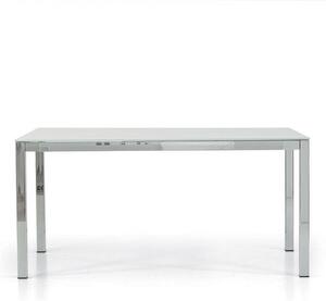 Tavolo moderno allungabile metallo e vetro 140x90x76h (602)