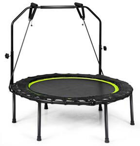 Costway Trampolino pieghevole 101 cm con 2 bande di resistenza per bambini e adulti, Trampolino con maniglia regolabile in altezza Verde