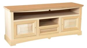 Porta tv 2 porte 1 cassetto legno grezzo 170x46x69