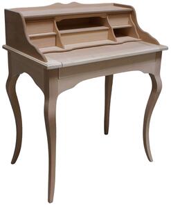 Scrivania 6 cassetti con tiretto legno grezzo 78x50x96 (3107)