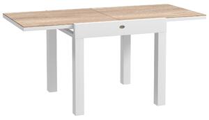 Outsunny Tavolo da pranzo da giardino allungabile per 6 persone con piano rettangolare, telaio in alluminio, 60x80x75cm | Aosom Italy