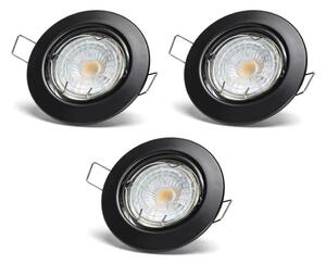 Aigostar - SET 3x faretti da incasso LED 1x GU10/4,5W/230V 3000K nero