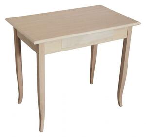 Scrivania classica 1 cassetto in legno grezzo 90x50x78