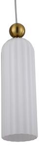 Lampadario a cavo PIEGA 1xE14/40W/230V ottone/bianco
