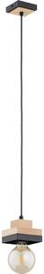 Lampadario a sospensione LARSO con cavo 1xE27/15W/230V nero/beige