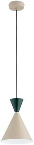 Lampadario a cavo ENTORI 1xE27/15W/230V beige/verde
