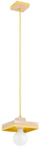 Lampadario a sospensione con cavo MIKO 1xE27/15W/230V giallo/beige