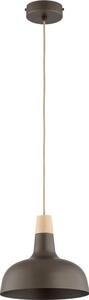 Lampada a sospensione su cavo RODOS 1xE27/15W/230V marrone