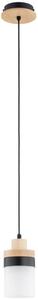Lampadario a cavo FRONY 1xE27/15W/230V nero/beige