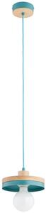Lampada a sospensione su cavo LARSO 1xE27/15W/230V verde menta/beige