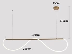 Lampadario LED sospeso su cavo MELECA LED/36W/230V 3000/4000/6000K 160 cm dorato