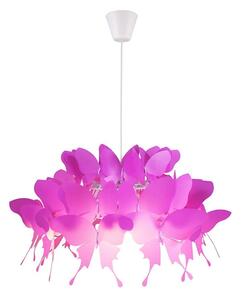 Lampadario per cameretta FARFALLA 1xE27/60W/230V rosa
