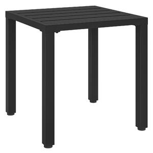 Outsunny Tavolo da giardino quadrato, tavolo per terrazza, struttura in metallo, interno ed esterno, per balcone, veranda, patio, nero | Aosom Italy