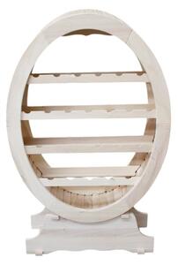 Portabottiglie in legno classico grezzo l.79 p.31 h.123 (1211)