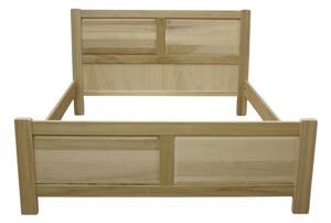 Letto matrimoniale arte povera legno grezzo 173x209x107