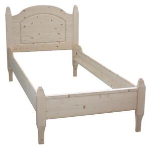 Letto singolo arte povera legno massello abete grezzo 103x210x106