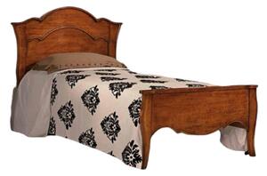 Letto 1 piazza e mezza classico legno tinta noce 157x211x119