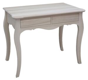 Scrivania 2 cassetti classica legno massello grezzo l.101 p.62 h.82 (3106)
