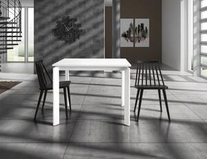Tavolo moderno allungabile bianco frassinato 90x90x78h (833)